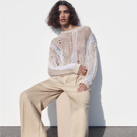 Zara Sweaters Nwt Zara Combination Knit Sweater Poshmark